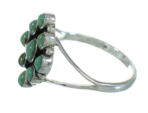 Turquoise And Silver Jewelry Ring Size 7 YX87198